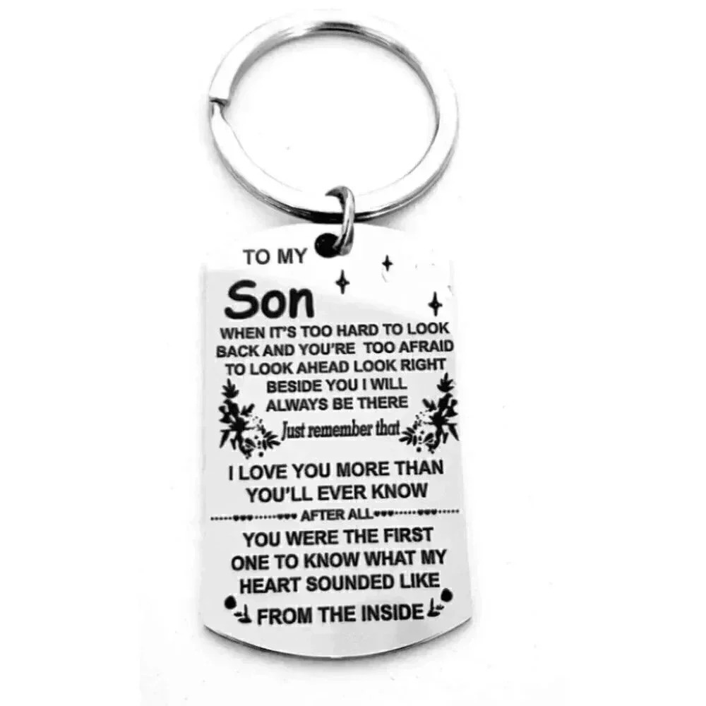 To My Son Love You More Than You Ever Know Keychain